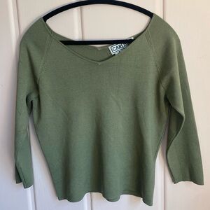 Carlisle Green Knit Silk Sweater